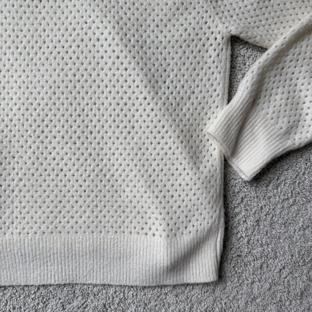 Universal Thread Cream Quarter Zip Knit Sweater - Size Large - Picture 7 of 8